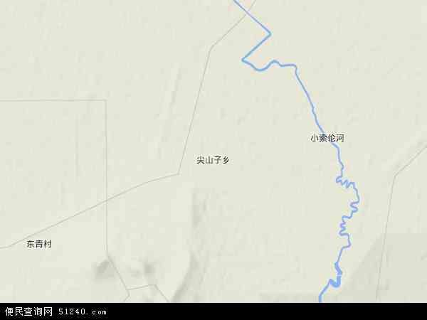 中国黑龙江省双鸭山市宝清县尖山子乡地图(卫星地图)图片