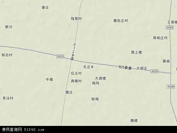 河南省商丘市夏邑县孔庄乡地图(地图)
