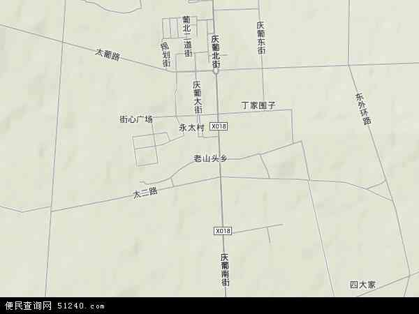 中国黑龙江省大庆市大同区老山头乡地图(卫星地图)图片