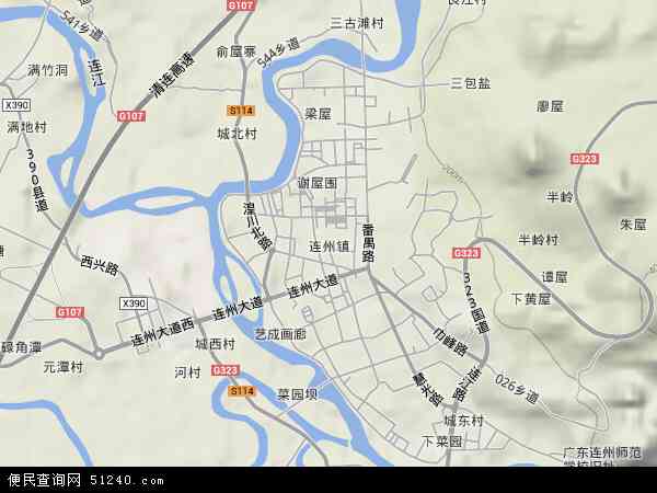 广东省清远市连州市连州镇地图(地图)