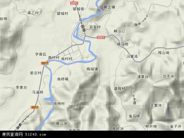 湖南省益阳市安化县梅城镇地图(地图)
