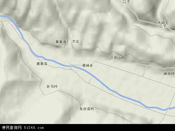 青海省西宁市大通回族土族县青林乡地图(地图)