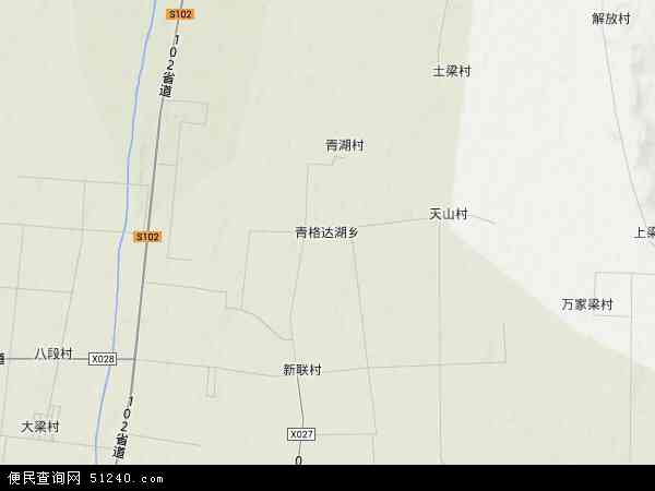 中国新疆维吾尔自治区乌鲁木齐市新市区青格达湖乡地图(卫星地图)图片