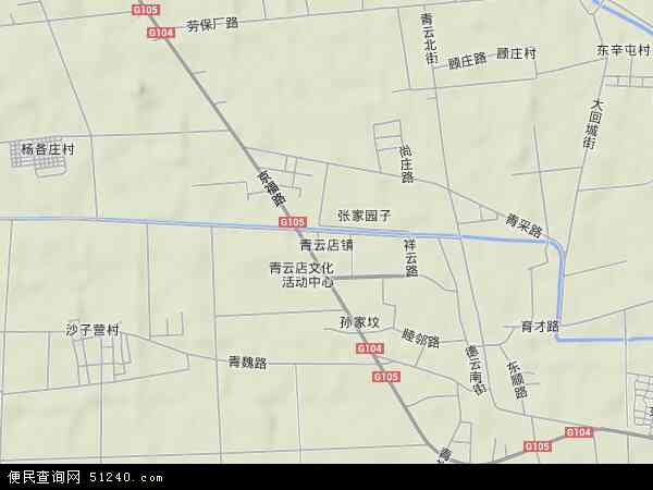 中国北京市大兴区青云店镇地图(卫星地图)图片