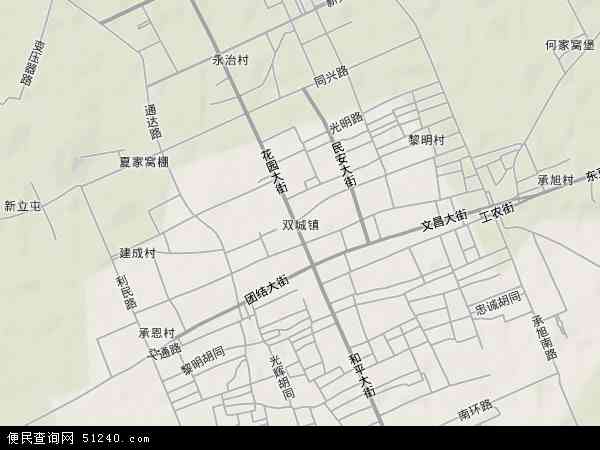 双城镇地图 - 双城镇卫星地图 - 双城镇高清航拍