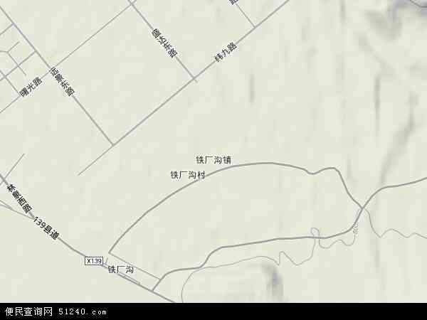 中国新疆维吾尔自治区乌鲁木齐市米东区铁厂沟镇地图(卫星地图)图片