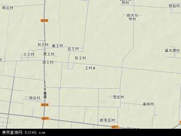 中国河南省新乡市封丘县王村乡地图(卫星地图)图片