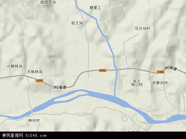 中国河北省保定市阜平县王林口乡地图(卫星地图)