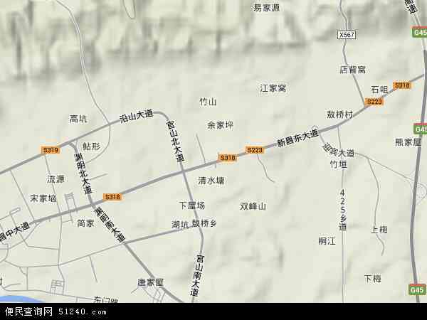 中国江西省宜春市宜丰县新昌镇地图(卫星地图)图片