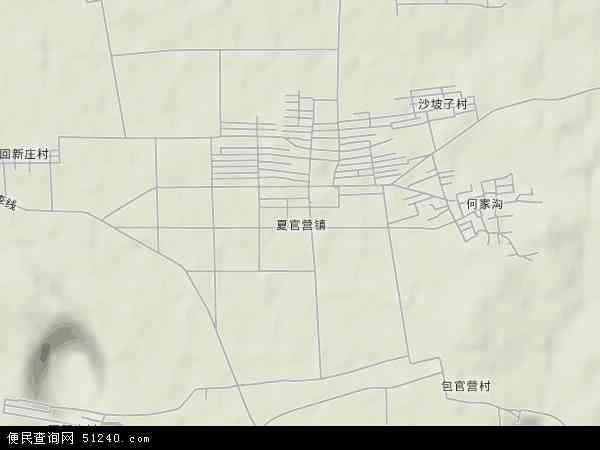 中国河北省唐山市迁安市夏官营镇地图(卫星地图)图片