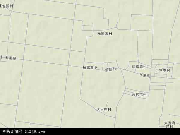 中国河北省唐山市玉田县杨家套乡地图(卫星地图)图片