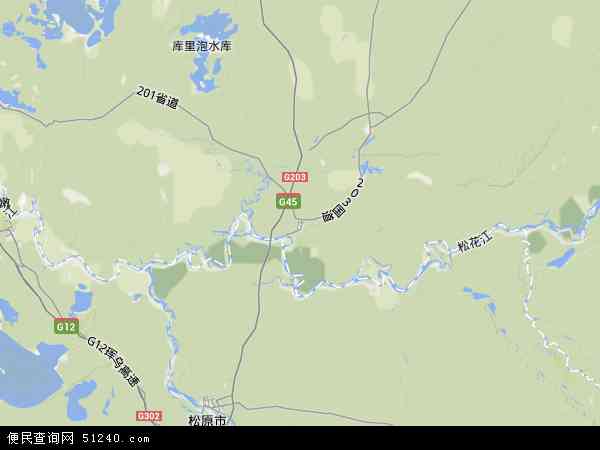 中国黑龙江省大庆市肇源县种畜场地图(卫星地图)图片