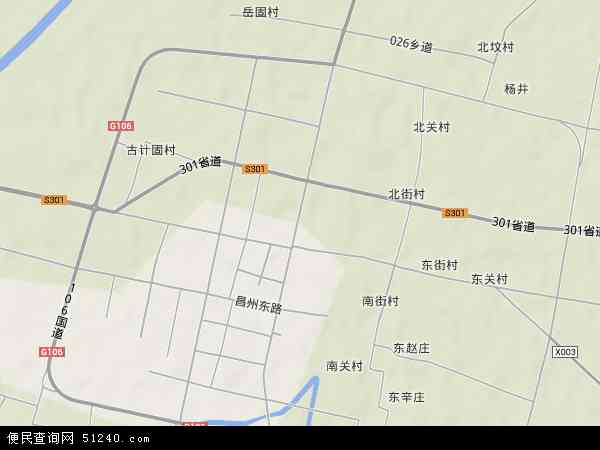 中国河南省濮阳市南乐县城关镇地图(卫星地图)图片