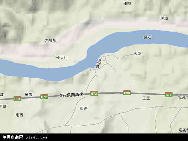 中国广西壮族自治区南宁市青秀区长塘镇地图