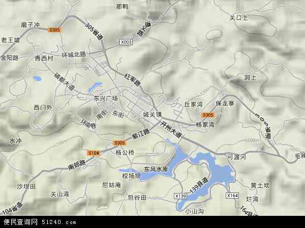 贵州省贵阳市开阳县城关镇地图(地图)