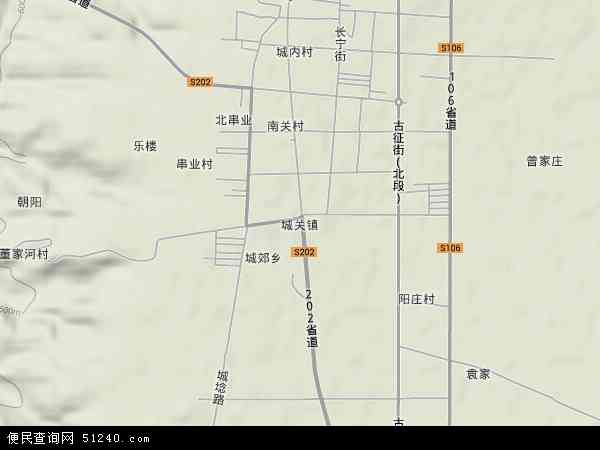 中国陕西省渭南市澄城县城关镇地图(卫星地图)图片