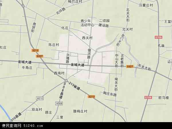 中国河南省开封市杞县城关镇地图(卫星地图)