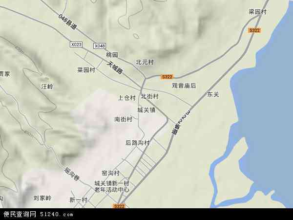 中国河南省洛阳市嵩县城关镇地图(卫星地图)