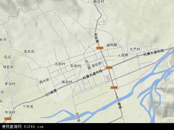 河南省洛阳市汝阳县城关镇地图(地图)