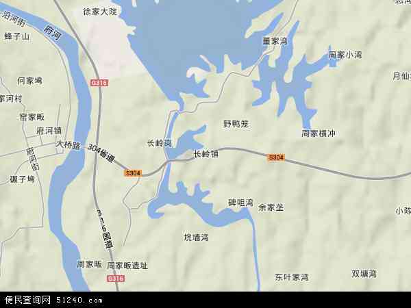 中国湖北省随州市广水市长岭镇地图(卫星地图)图片