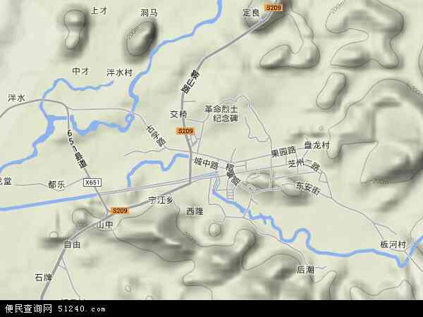 中国广西壮族自治区来宾市忻城县城关镇地图(卫星地图)图片