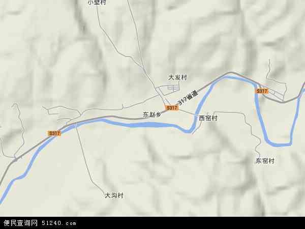 中国山西省晋中市榆次区东赵乡地图(卫星地图)图片