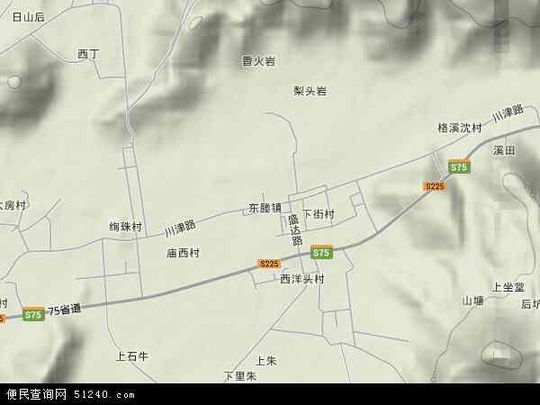 中国浙江省台州市临海市东塍镇地图(卫星地图)图片