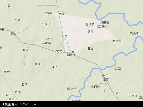 中国安徽省滁州市定远县二龙回族乡地图(卫星地图)图片