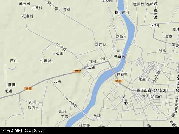 中国广东省揭阳市揭西县凤江镇地图(卫星地图)