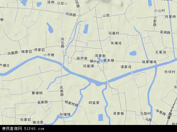 中国江苏省苏州市张家港市凤凰镇地图(卫星地