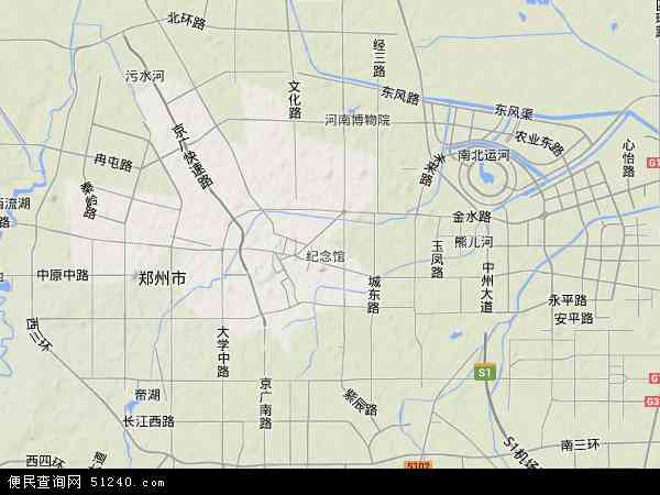 中国河南省郑州市管城回族区地图(卫星地图)