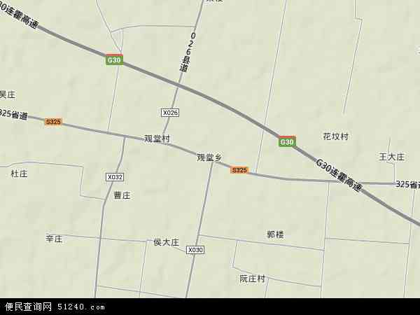 中国河南省商丘市梁园区观堂乡地图(卫星地图)图片