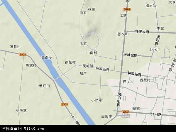中国安徽省宿州市灵璧县灵城镇地图(卫星地图)图片