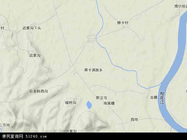中国吉林省长春市九台市莽卡满族乡地图(卫星地图)图片