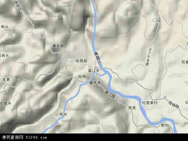 云南省红河哈尼族彝族州 建水县 盘江乡 地图 
