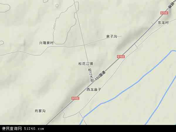 中国吉林省长春市德惠市松花江镇地图(卫星地图)图片