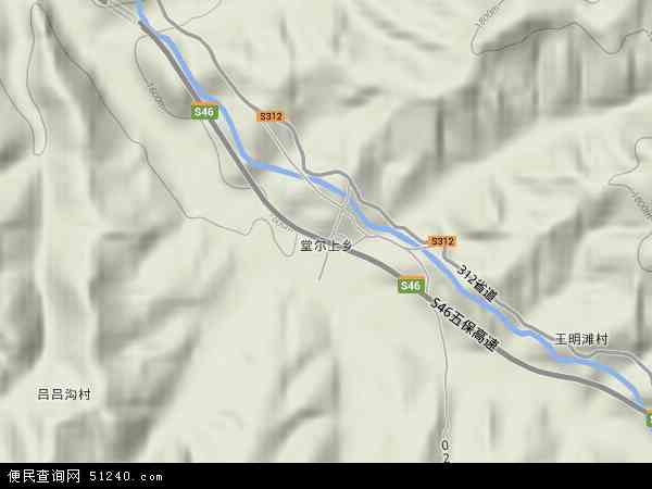 中国山西省忻州市静乐县堂尔上乡地图(卫星地图)图片