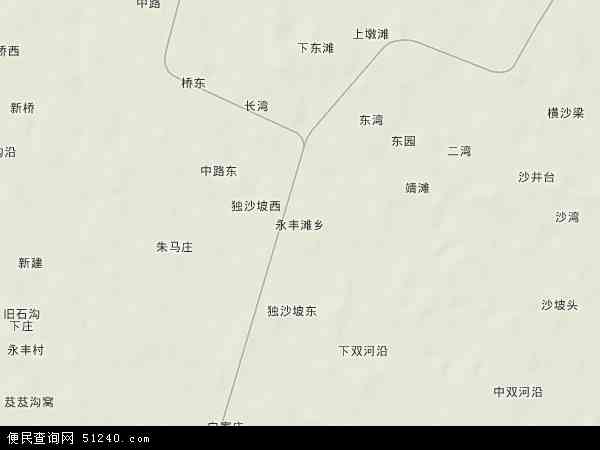中国甘肃省武威市古浪县永丰滩乡地图(卫星地