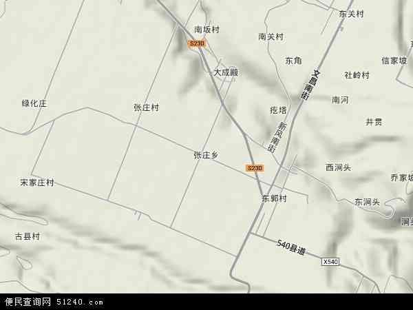 中国山西省临汾市浮山县张庄乡地图(卫星地图)