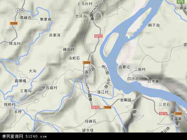 中国重庆市北碚区澄江镇地图(卫星地图)