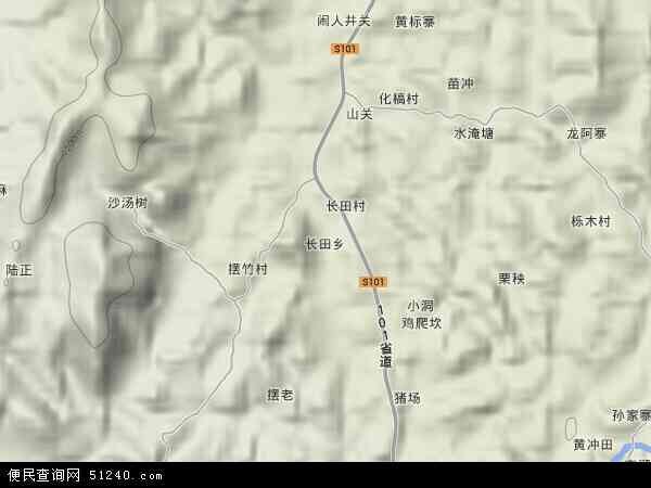 中国贵州省黔南布依族苗族自治州惠水县长田乡地图(卫星地图)图片