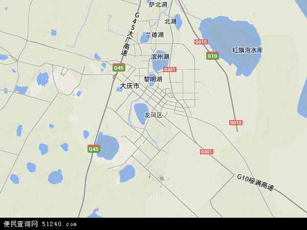 中国黑龙江省大庆市龙凤区高新区农场地图(卫星地图)图片