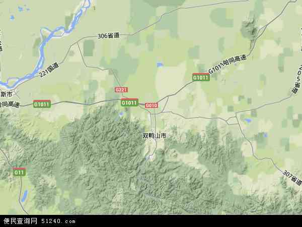 中国黑龙江省双鸭山市集贤县果树示范场地图(卫星地图)图片