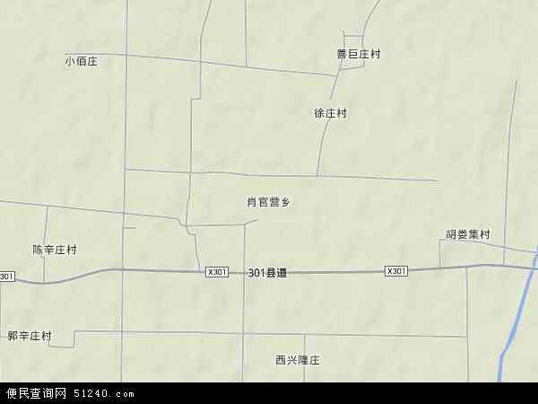中国河北省保定市高碑店市肖官营乡地图(卫星地图)图片