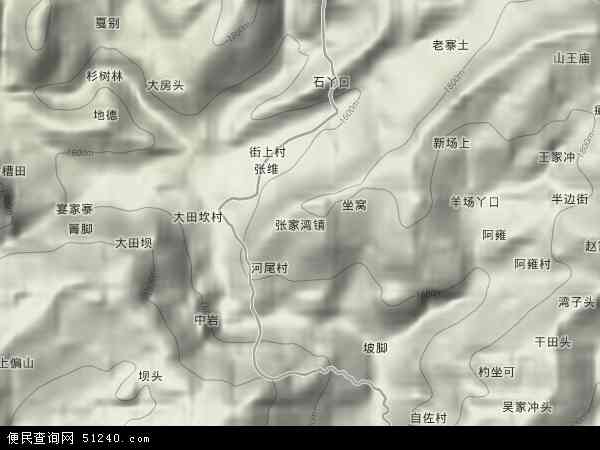 中国贵州省毕节市纳雍县张家湾镇地图(卫星地图)图片