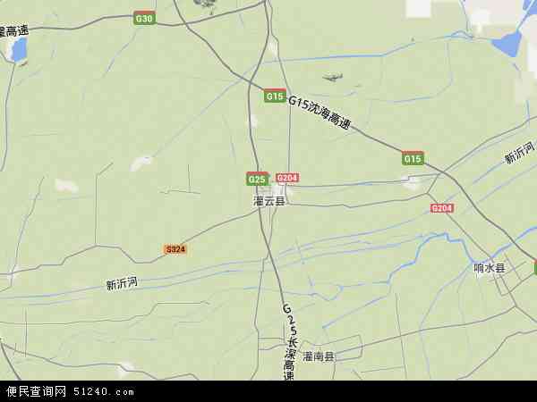 中国江苏省连云港市灌云县灌云经济开发区地图(卫星地图)图片