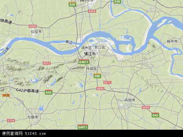 中国江苏省镇江市丹徒区高新园区管委会地图(