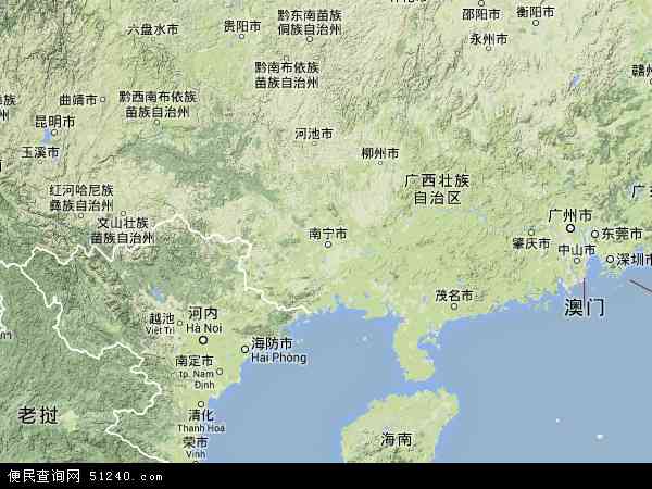 广西壮族自治区地图 