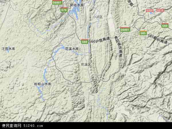 中国贵州省贵阳市花溪区明珠社区服务中心地图(卫星地图)