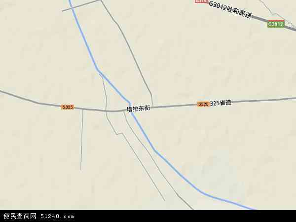 蒙古自治州和硕县乌什塔拉回族民族乡地图(卫星地图)